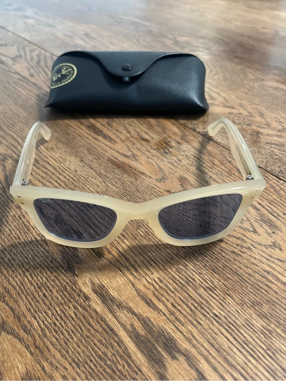 Ray-Ban | Wayfarer Reverse | Nude Frame Sunglasses with Blue Lenses